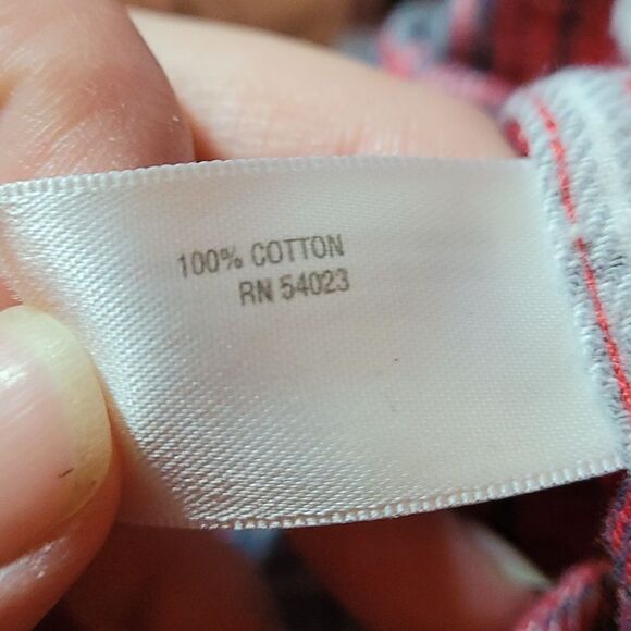 Old Navy men's long‎ sleeve button up plaid flannel - Picture 6 of 7